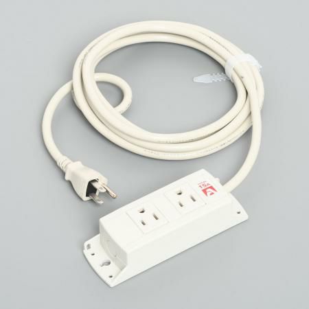 KC1094  アメリカン電機  平刃形 OAタップ2ケ口 コ-ドセット 接地2P 15A 125V