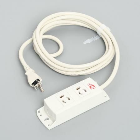 KC1144  アメリカン電機  抜止形 OAタップ2ケ口 コ-ドセット 接地2P 15A 125V