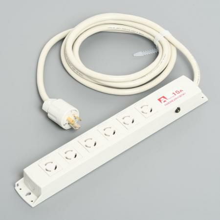 KC1210PT  アメリカン電機  引掛形 OAタップ6ケ口 コ-ドセット プロテクター付 接地2P 15A 125V