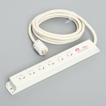 KC1215  アメリカン電機  引掛形 OAタップ6ケ口 コ-ドセット 接地2P 15A 125V