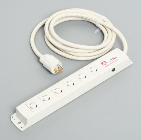KC1215PT  アメリカン電機  引掛形 OAタップ6ケ口 コ-ドセット プロテクター付 接地2P 15A 125V