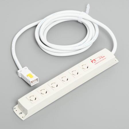 KC1216NF  アメリカン電機  引掛形 OAタップ6ケ口 コ-ドセット NF付 接地2P 15A 125V