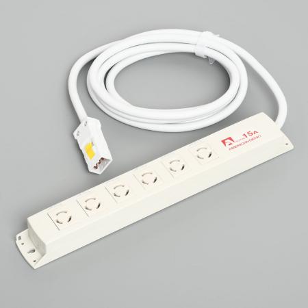 KC1216  アメリカン電機  引掛形 OAタップ6ケ口 コ-ドセット 接地2P 15A 125V