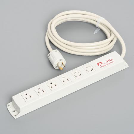 KC1220  アメリカン電機  コンビ OAタップ6ケ口 コ-ドセット 接地2P 15A 125V