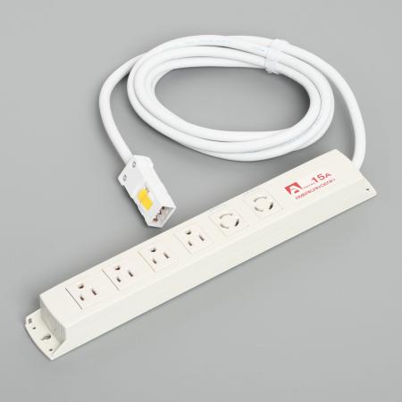 KC1226  アメリカン電機  コンビ OAタップ6ケ口 コ-ドセット 接地2P 15A 125V