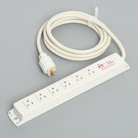 KC1230NF  アメリカン電機  平刃形 OAタップ6ケ口 コ-ドセット 3m  NF付 接地2P 15A 125V