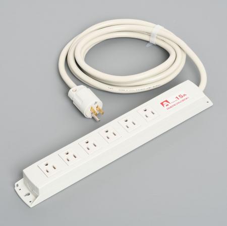 KC1230  アメリカン電機  平刃形 OAタップ6ケ口 コ-ドセット 接地2P 15A 125V