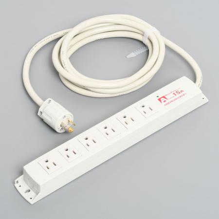 KC1235NF  アメリカン電機  平刃形 OAタップ6ケ口 コ-ドセット NF付 接地2P 15A 125V