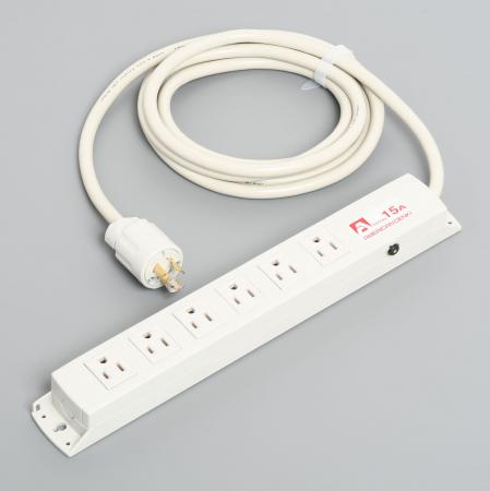KC1235PT  アメリカン電機  平刃形 OAタップ6ケ口 コ-ドセット プロテクター付 接地2P 15A 125V