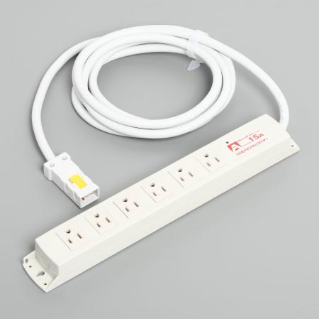 KC1236NF  アメリカン電機  平刃形 OAタップ6ケ口 コ-ドセット NF付 接地2P 15A 125V