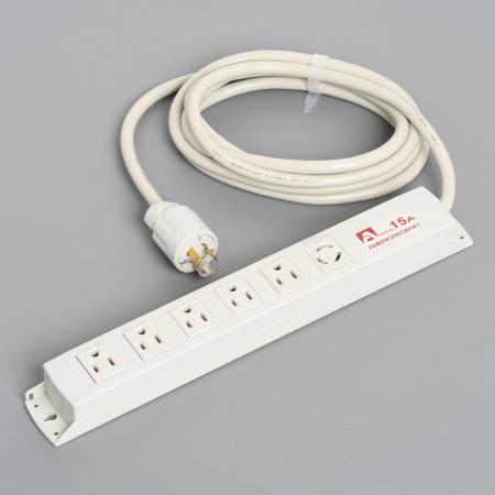 KC1270  アメリカン電機  コンビ OAタップ6ケ口 コ-ドセット 接地2P 15A 125V