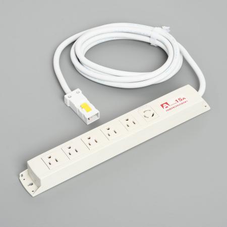 KC1276  アメリカン電機  コンビ OAタップ6ケ口 コ-ドセット 接地2P 15A 125V