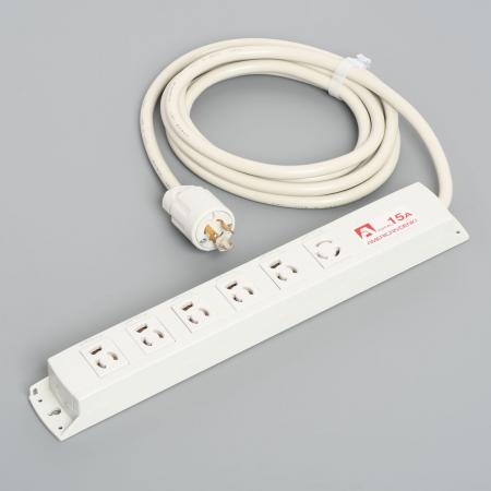 KC1280  アメリカン電機  コンビ OAタップ6ケ口 コ-ドセット 接地2P 15A 125V