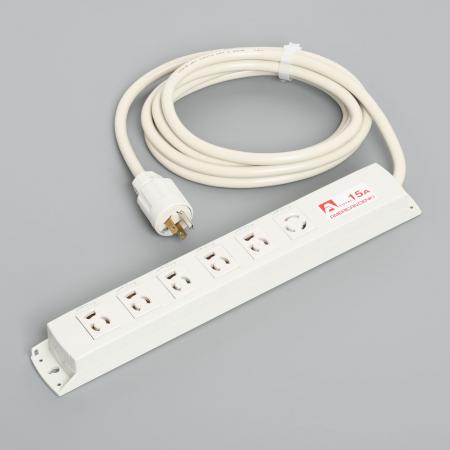 KC1285  アメリカン電機  コンビ OAタップ6ケ口 コ-ドセット 接地2P 15A 125V