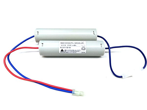 N-4CCH2LP 相当品 三洋電機製誘導灯・非常灯器具用交換電池 4.8Ｖ2500mAh FSK028相当品 ＜年度シール付き＞ コネクター付きそのまま取付できます。