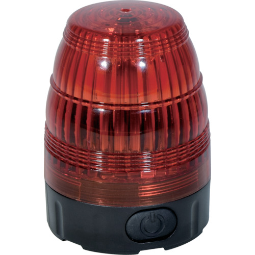 NLF75-BA-R ＮＩＣＨＩＤＯ　小型ＬＥＤ回転灯　ＬＥＤフラッシャー７５　電池式・マグネット付　赤【発注単位：1】