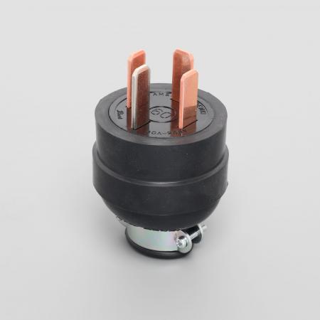 R562  アメリカン電機  平刃形 プラグ(ゴムカバー) 接地3P 60A 250V