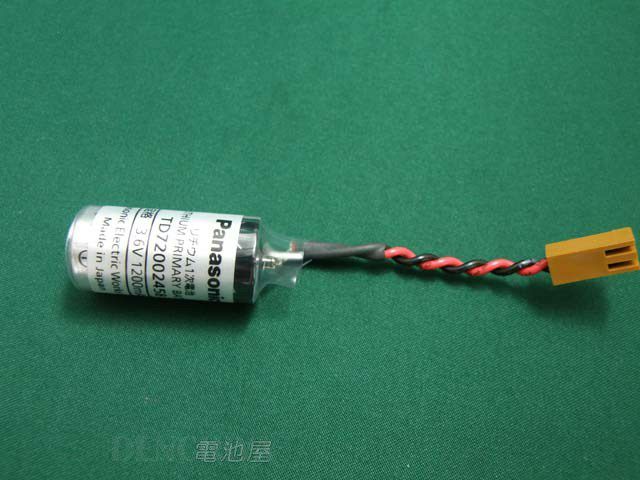 TD72002458 パナソニック 設備時計用バッテリー リチウム電池 DC3.6V1200mAh