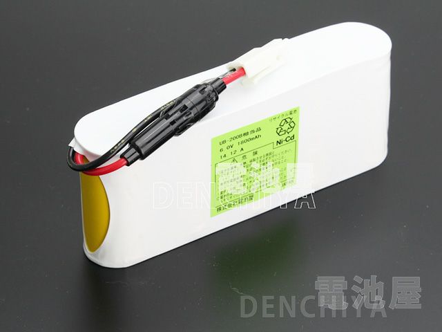 UB-200B相当品(同等品) アツミ電機相当品 6.0V1800mAh ＜年度シール付き＞ コネクター付き