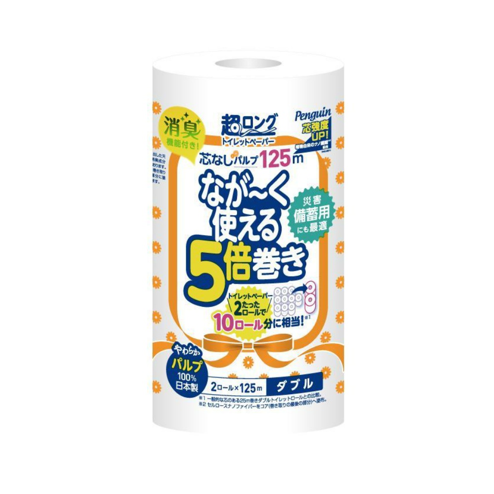 丸富製紙 純正品 ペンギン芯なし超ロングパルプ２５０Ｍ２ＲＷ 4902727012426