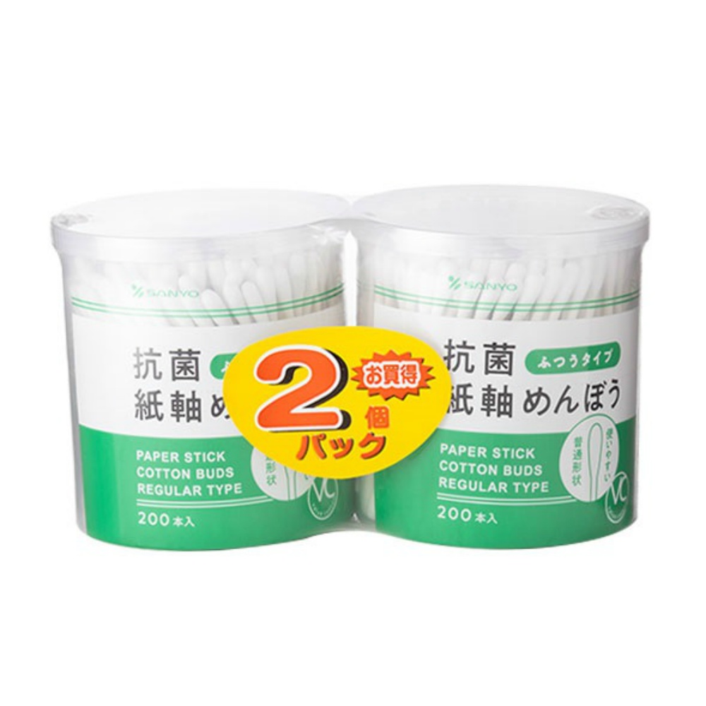 山洋 純正品 ＶＣ２０抗菌紙軸めんぼう２００本（２個組） 4936613105718