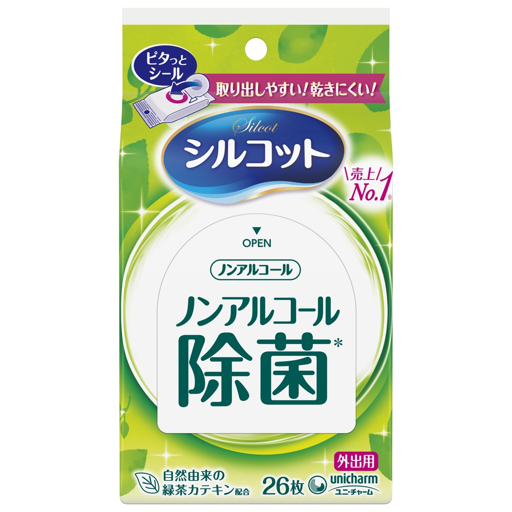 ユニ・チャーム（ユニチャーム） 純正品 シルコット除菌ＷＴノンアルコ－ルタイプ外出用２６枚 4903111464708