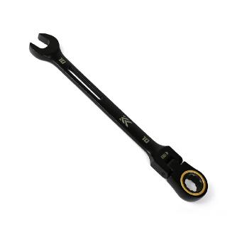 CWL-10-BG フジ矢 純正品新品 首振ラチェットコンビレンチ（黒金）