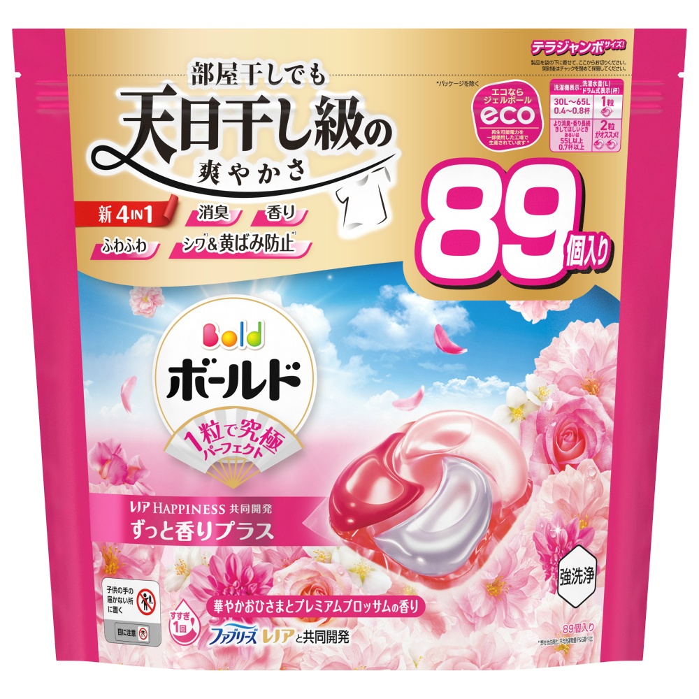 Ｐ＆Ｇ 純正品 ボールドジェルボール４Ｄ華やかプレミアムブロッサムの香りつめかえテラジャンボサイズ 4987176292599