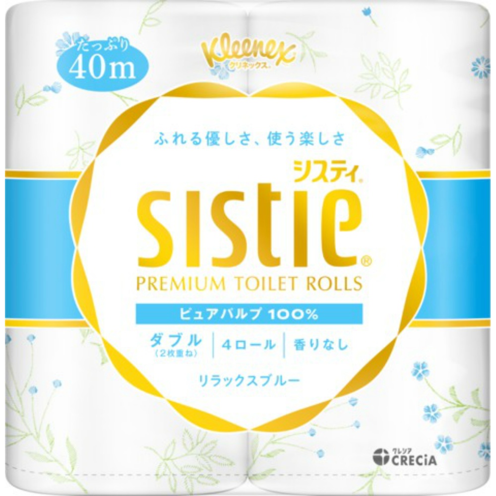 日本製紙クレシア 純正品 クリネックス システィ ４ロール（ダブル）＜リラックスブルー＞ 4901750251079