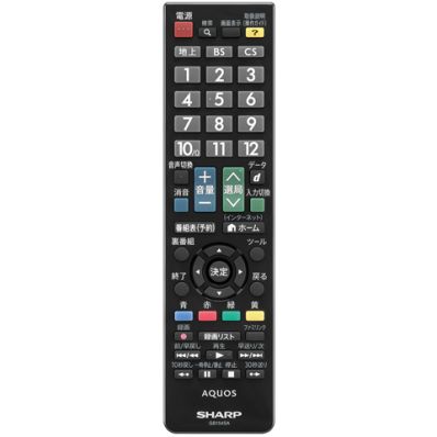 0106380471 シャープ 純正部品 液晶テレビ用 リモコン＜ブラック系＞（010 638 0471）