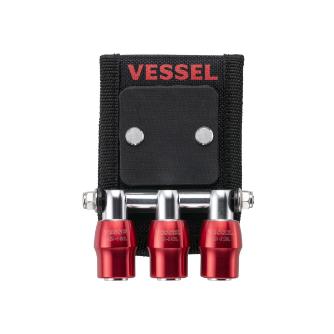 QB-10MB3R ベッセル 純正品 クイックキャッチャー3連ホルダーMG付赤 VESSEL