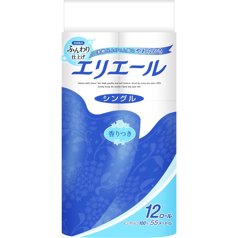 大王製紙 純正品 エリエールトイレットティシュー12ロール（シングル） 4902011822458