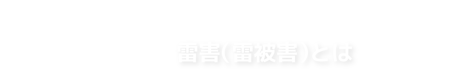 雷害（雷被害）とは